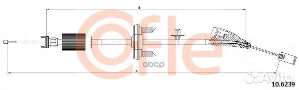 Трос ручного тормоза (центральный) P-5008 10.62