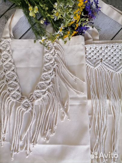 Сумка шоппер макраме