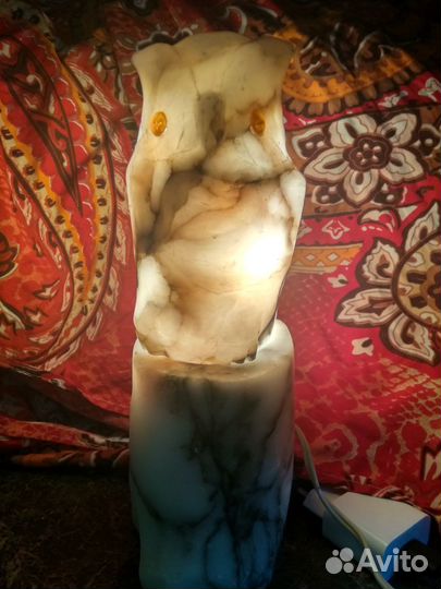 Светильник (ночник ) мраморный Сова