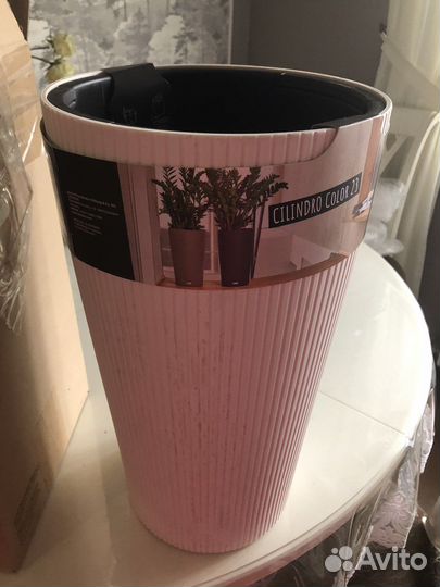 Кашпо lechuza cilindro 23/41 и 32/56 белого цвета