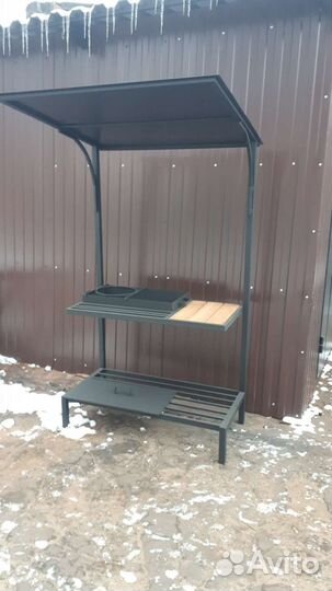 Мангал с крышей.В стиле лоф