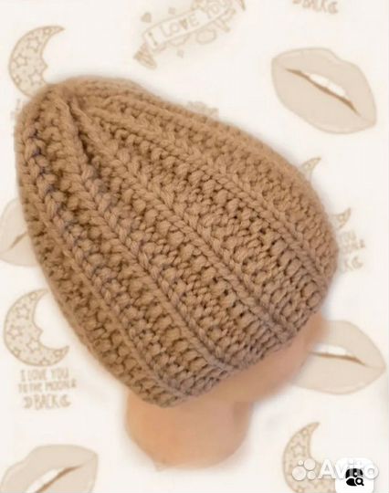 Шапка женская вязаная ручная работа