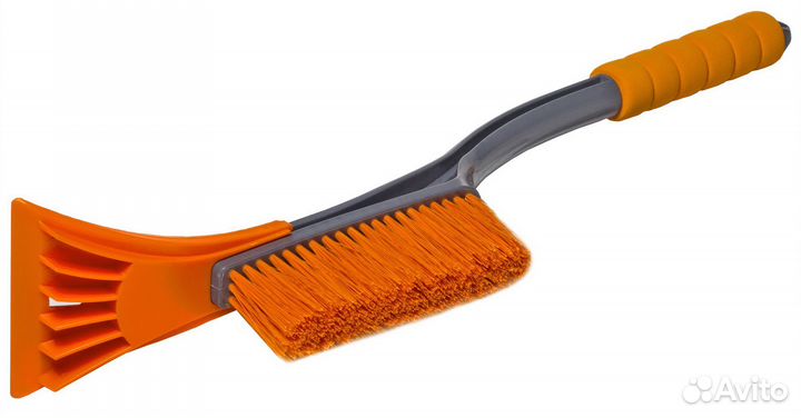 Щетка от снега и льда с мягкой щетиной + скребок