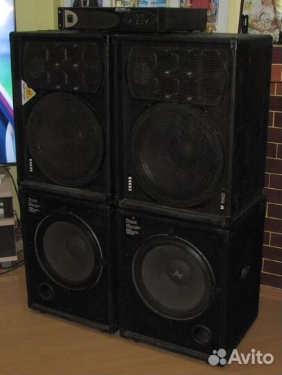 Колонки FA 4320W 4шт Pro C-Mark Сабы Усилитель ST