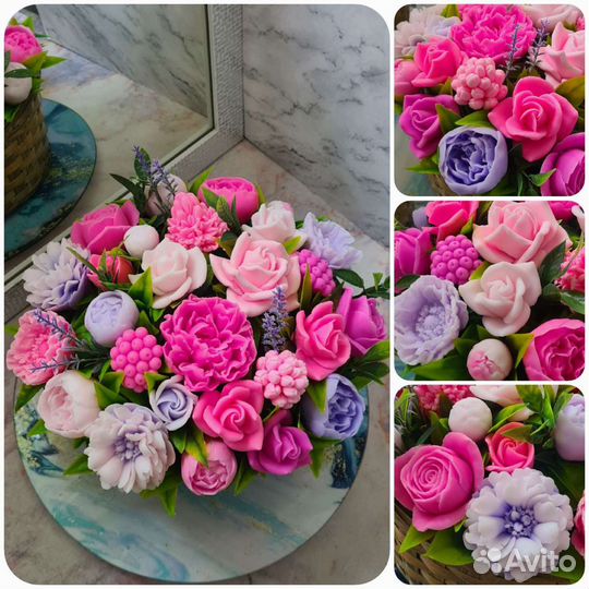 Букет из мыла, мыло ручной работы, подарок