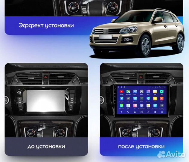 Магнитола Zotye T600 Android