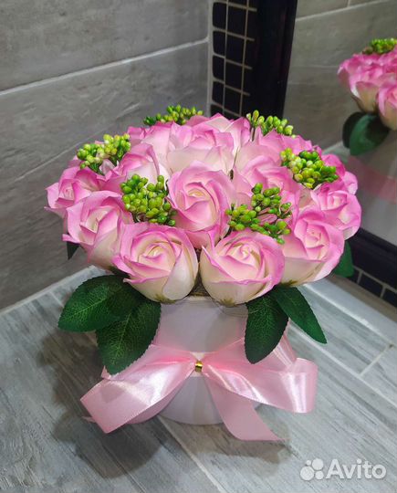 Букеты из мыльных роз