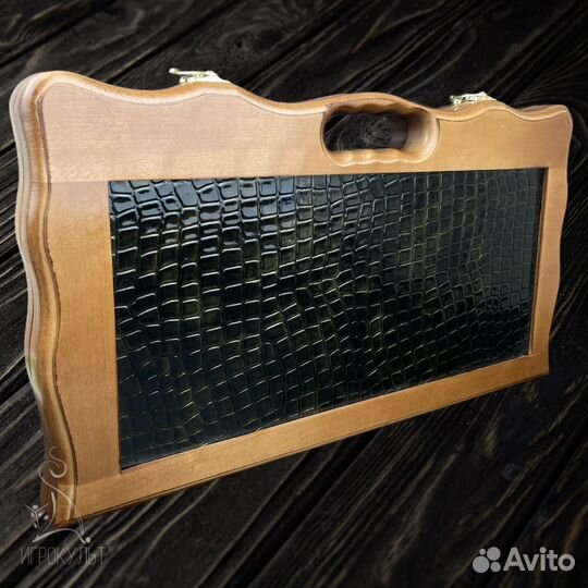 Нарды деревянные + кожа