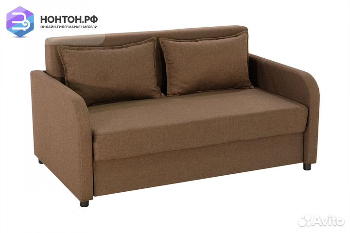 Диван еврокнижка Алекс 2 коричневый