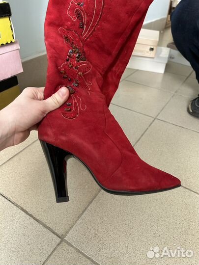 Сапоги натуральная замша демисезон 39