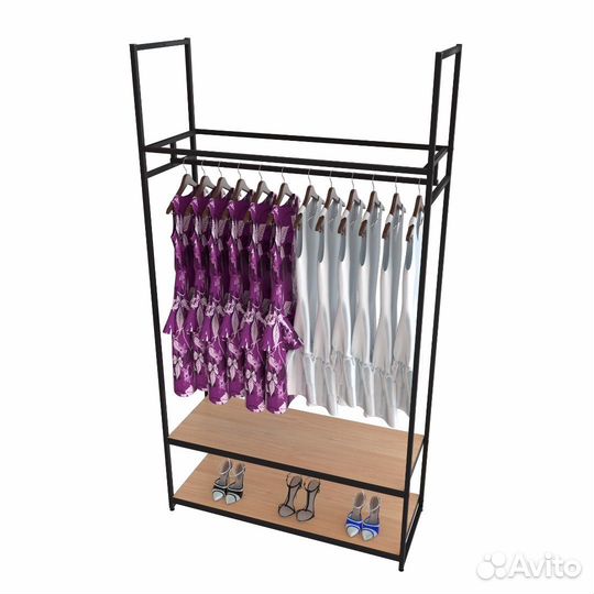 Стеллаж для одежды в стиле Лофт A22120-07-чдс (220