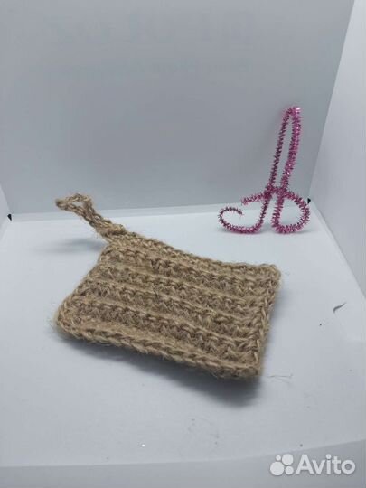 Джут. Набор из 2 шт.Мочалка для посуды. Эко-губка