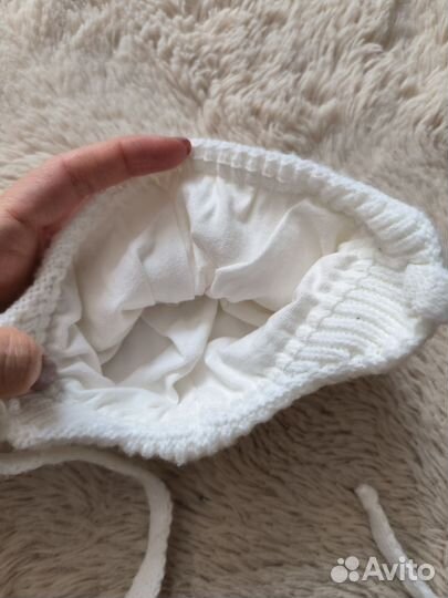 Шапка для малыша осень и зима 0-6 месяцев