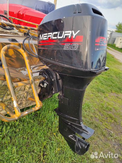 Master 500 с мотором mtrcury 50 на прицепе