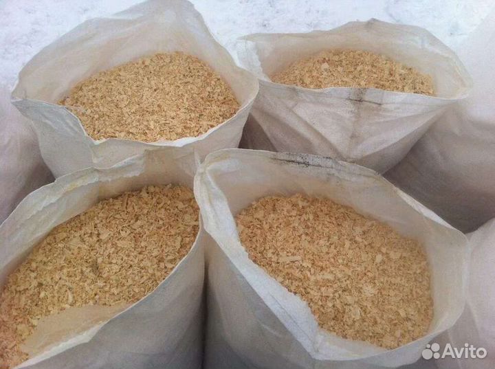 Опилки стружка сухие в мешках