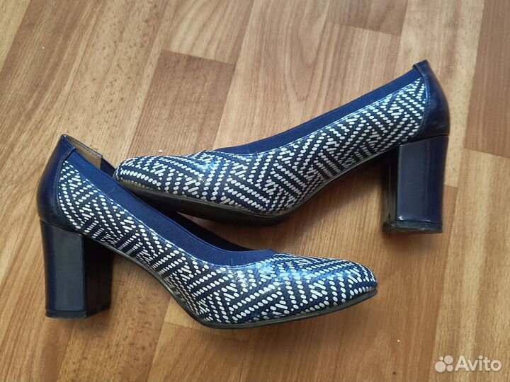 Туфли синий жёсткие 38