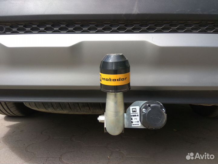 Фаркоп Motodor для Hyundai Santa Fe 2018 оцинк.шар