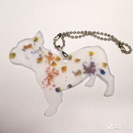 Аксессуар для сумочки бульдог, ручная работа