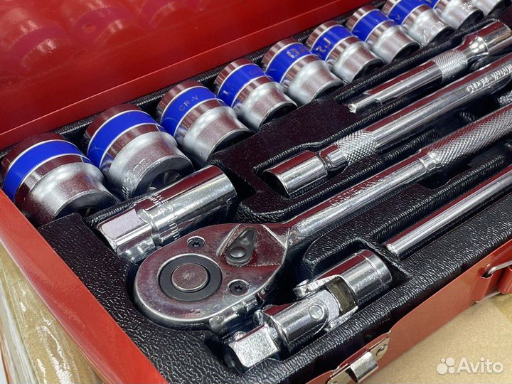 Набор торцевых головок с принадлежностями 1/2