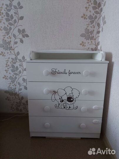 Пеленальный комод белый Laluca 