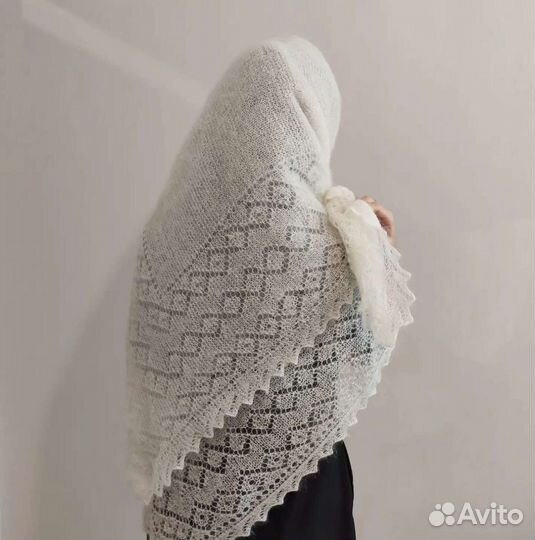 Шаль пух ангорской козы