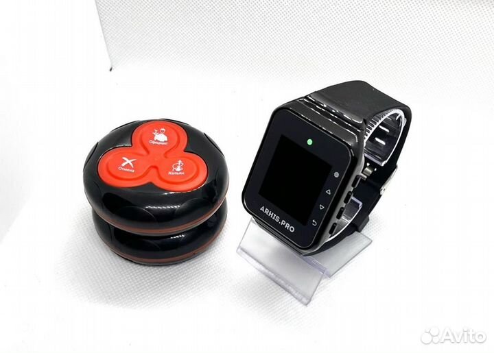 Кнопка вызова официанта с часами для кафе, баров