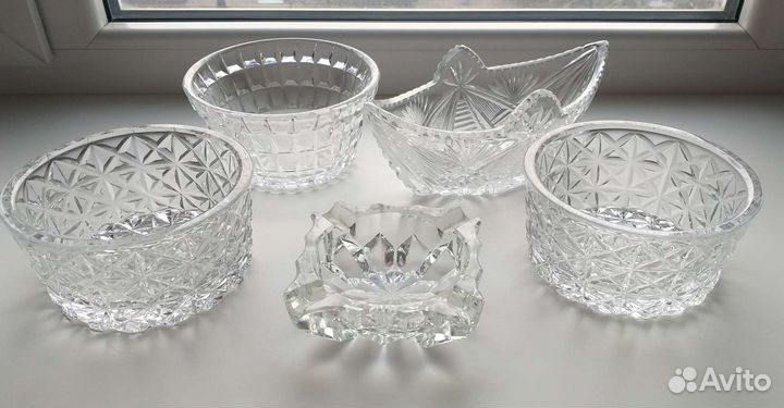 Вазы хрустальные ссср, ладьи,пепельница