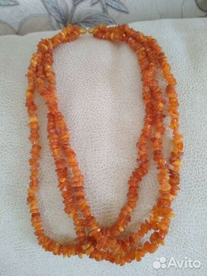 Бусы из натур. янтаря СССР антиквариат