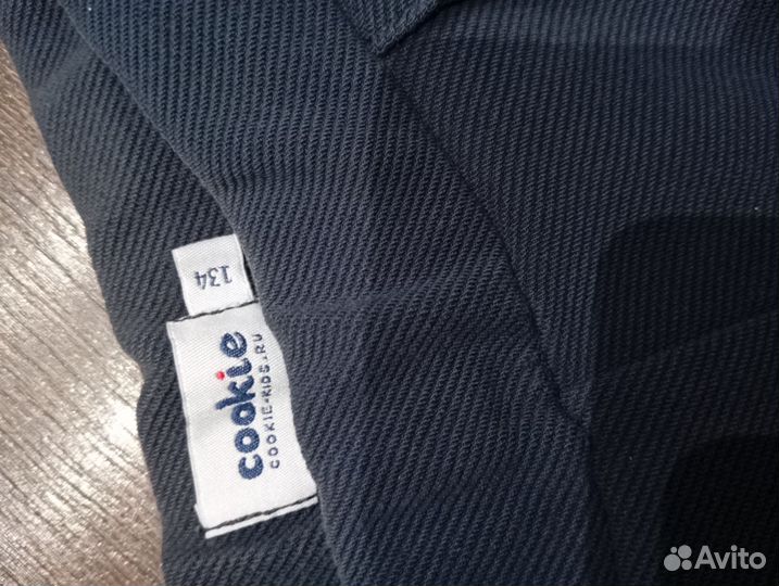 Брюки школьные синие 134