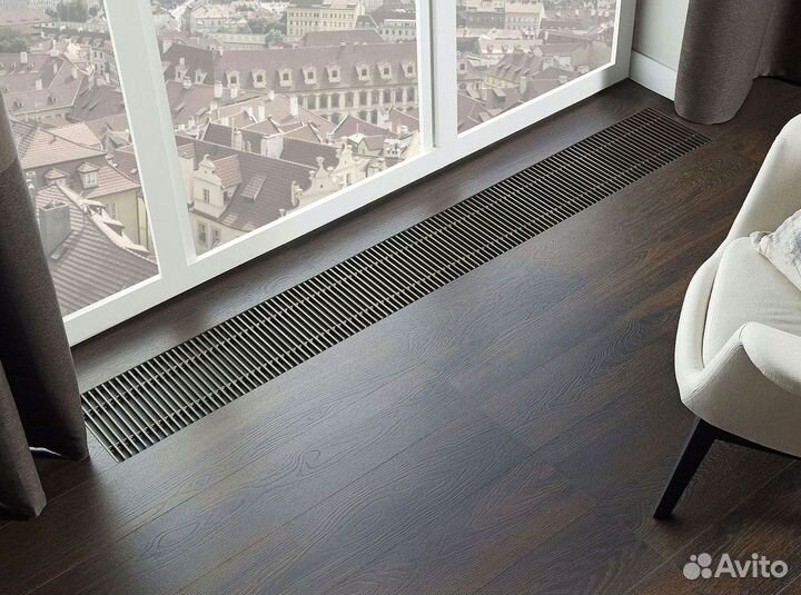 Внутрипольный конвектор отопления