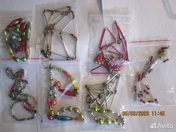 Ёлочные украшения стеклярус