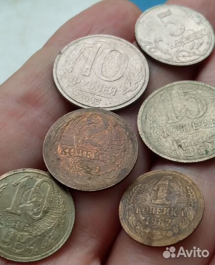1 копейка 1987года. очень четкий брак