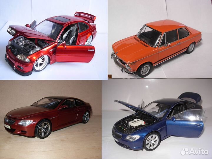 1/18 модели BMW AutoArt Revell Kyosho Ricko UT