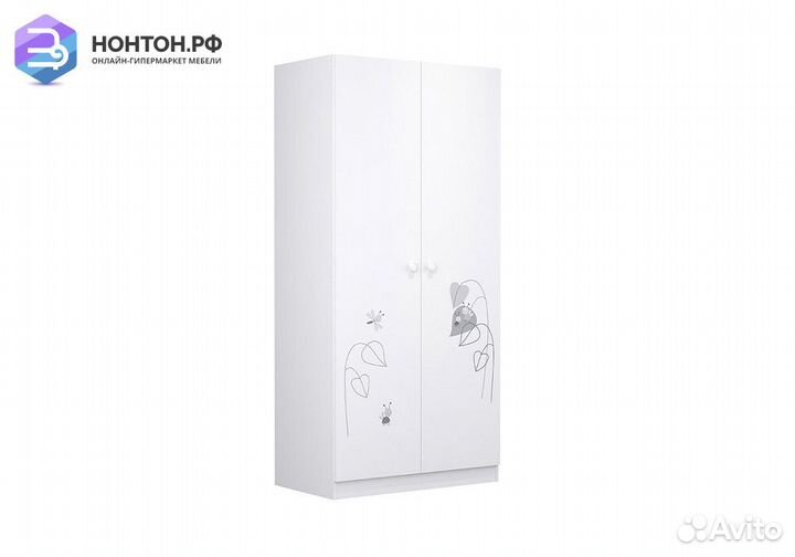 Шкаф двухдверный Polini kids French 1230 Amis белы