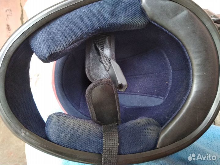 Мотошлем (интеграл) BLD Red Black