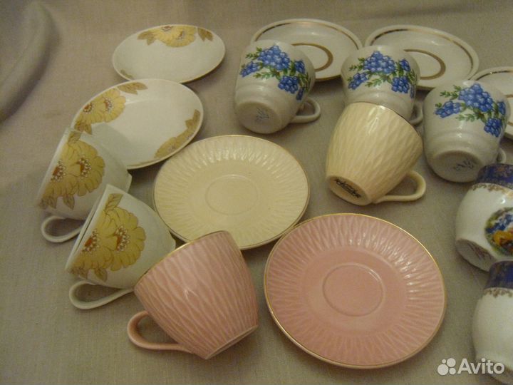 Посуда ссср,ГДР,Чехия,Англия-Кофейные пары