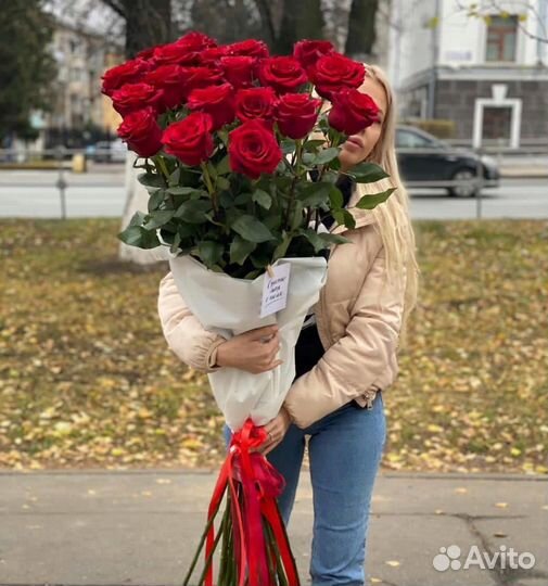 Высокие розы Букет цветов Доставка роз