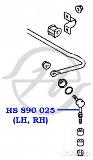 Тяга стабилизатора зад прав / лев