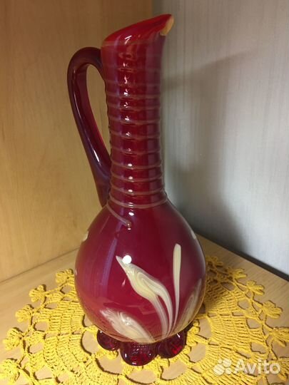 Графин. Штоф. Цветное стекло. Красный май