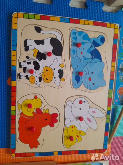 Развивающие деревянные игрушки пакетом