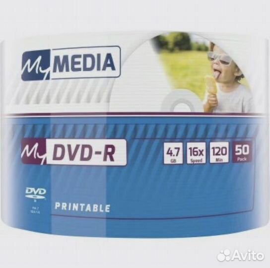 Диски DVD-R MyMedia 4.7Gb 16x (50шт) Printable