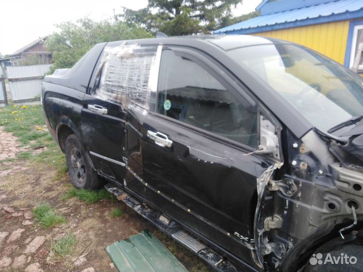 SsangYong Actyon Sports 2.0 AT, 2009, битый, 250 000 км