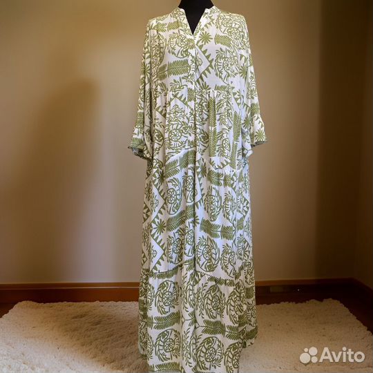 Платье-туника из штапеля большого размера