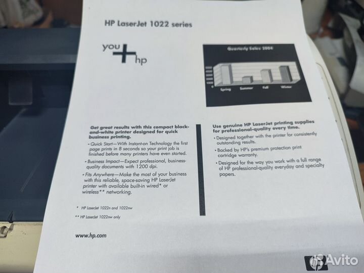 Лазерный принтер HP LaserJet 1022n