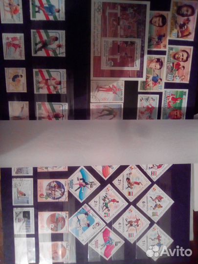 Альбом с марками спорт времён СССР