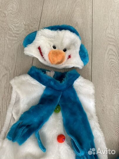 Новогодний костюм снеговика 110