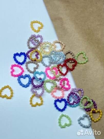 Декор для дизайна 3D жемчужные сердца