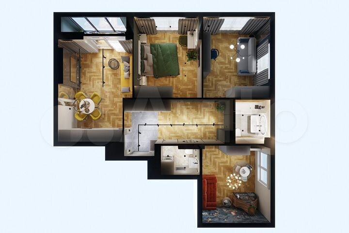 3-к. квартира, 82,2 м², 19/22 эт.