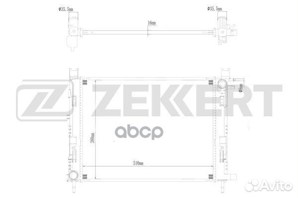 Радиатор охлаждения двигателя LADA Vesta 15- X