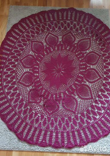 Скатерть круглая вязаная